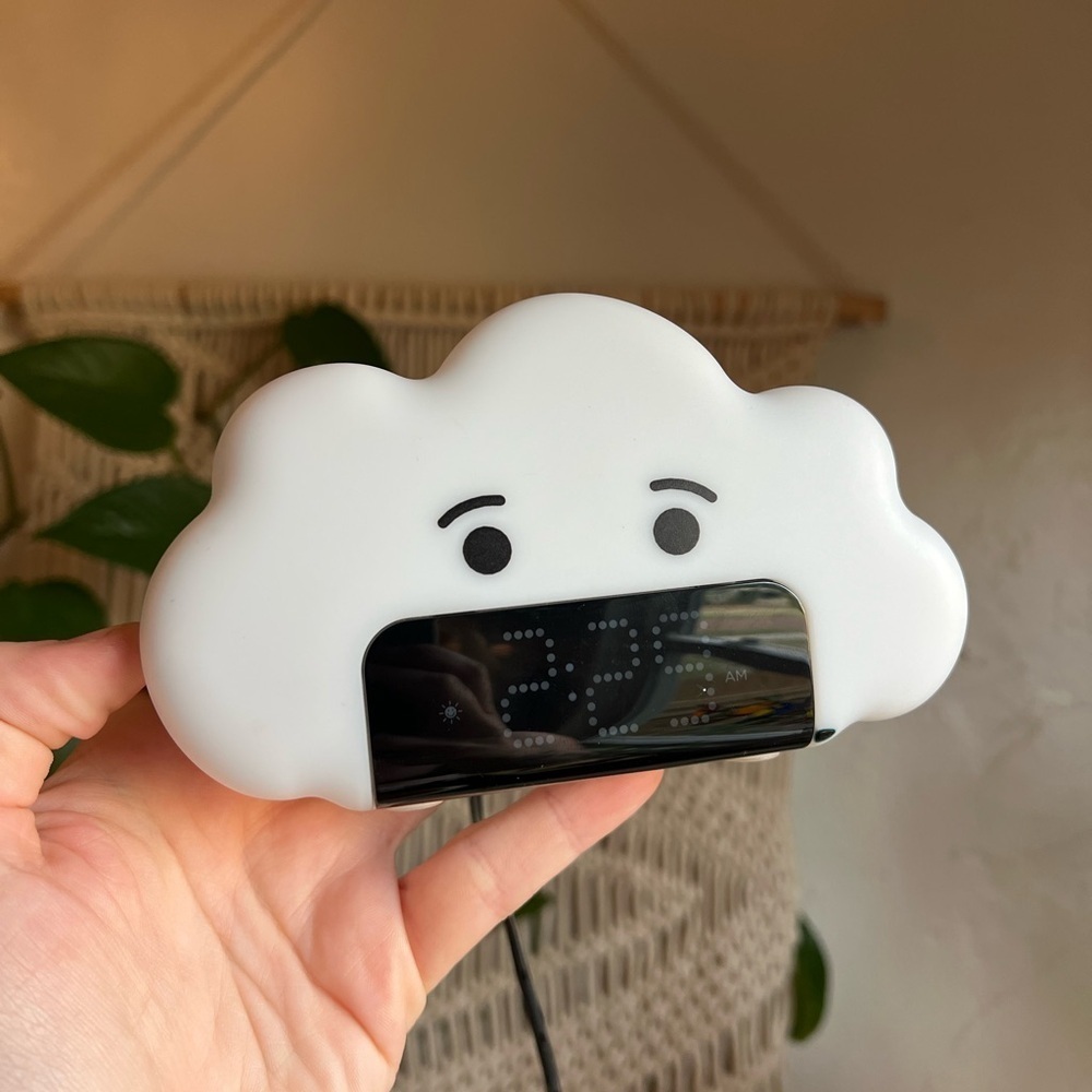 Capello Dream Cloud Clock White LED Digital Alarm Clock Night Light Kawaii Kids